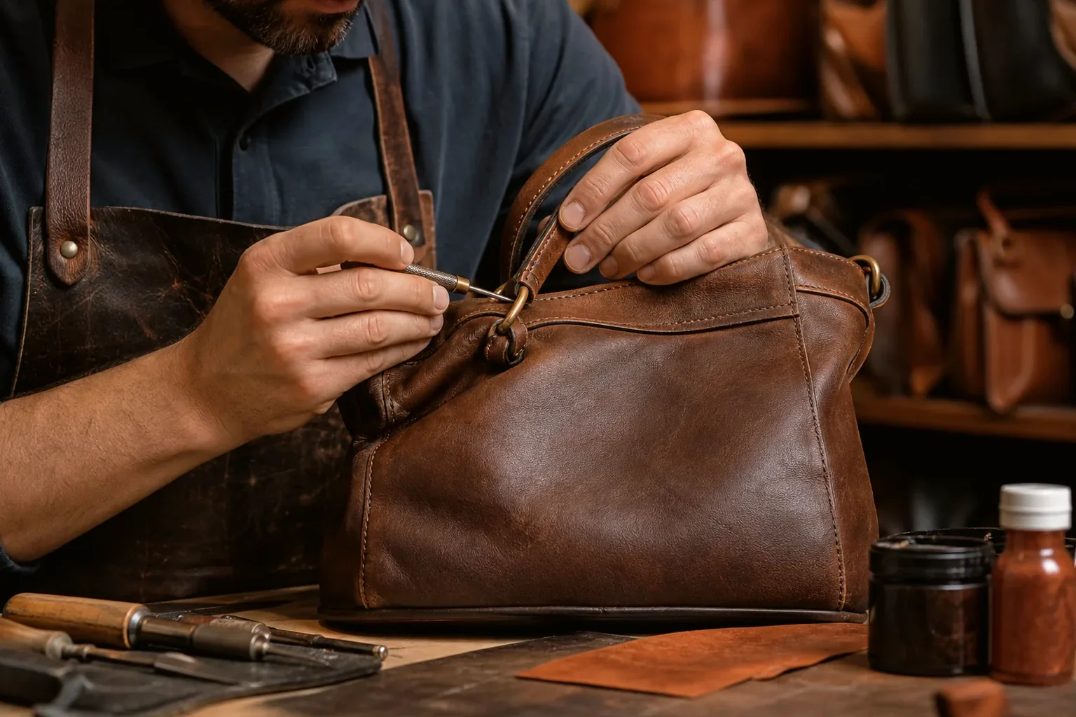 Reforma de bolsas de couro em Teresina